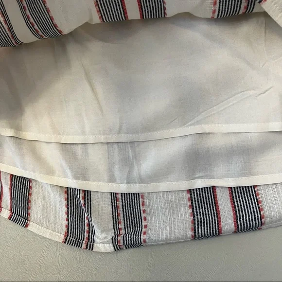 Socialite Cream Blue Red Striped Tie Back Dress B1/12 - Picture 8 of 12